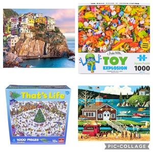 Bundle of Four (4) Assorted 1000 PCs Puzzles